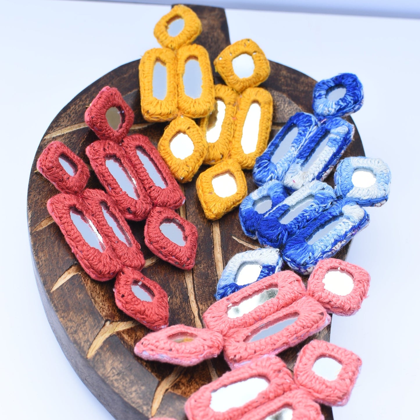 Rust mirror earrings